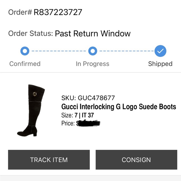 EUC Gucci black Suede Over knee boots, size 7/37. Gold hardware. - Picture 12 of 15